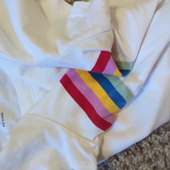 Madewell White T-Shirt with Colorful Wave Design - Picture 8 of 10